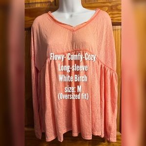 NWOT: White Birch-Perfectly Peach Top (M)